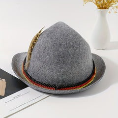 Vintage Gray Fedora Cap Lightweight Unisex Jazz Hat