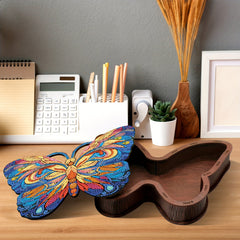 Butterfly Shape Wooden Box Retro Cosmetics Storage Box