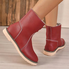Women's Non Slip Medium Tube Snow Boots Warm Thick Bottom Shoes