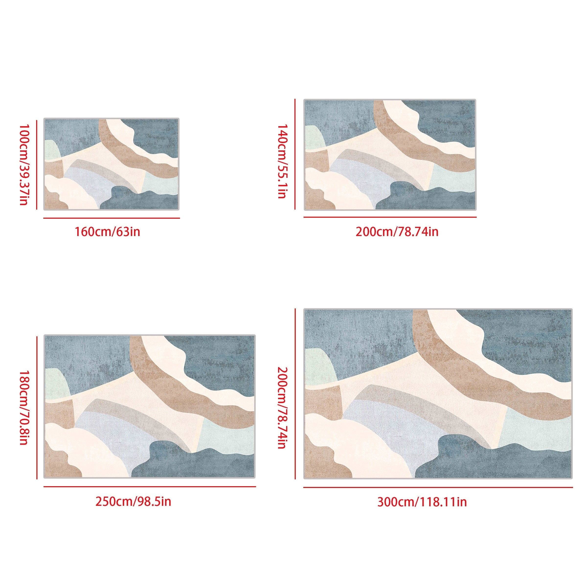 Irregular Art Family Decoration Carpet for Living Room Sofa Bedside