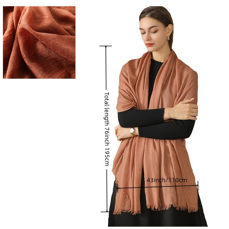 Boho Ling Scarf Sunscreen Shawl Frayed Edge Beach Towel