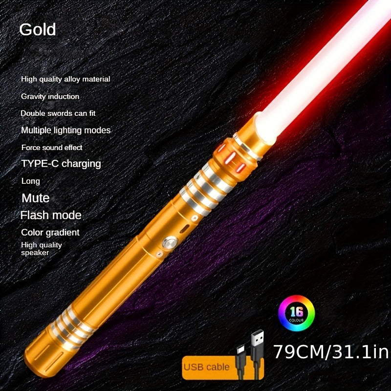 Gravity Sensing RGB Light Up Saber USB Rechargeable Sword