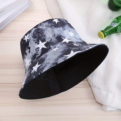 Pentagram Vintage Print Bucket Hat Outdoor Essential Hat