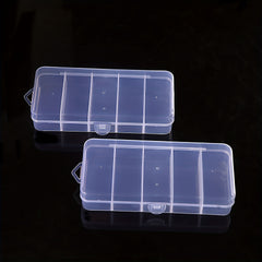 Rectangular Storage Box PP Plastic Transparent Box 5 Grid