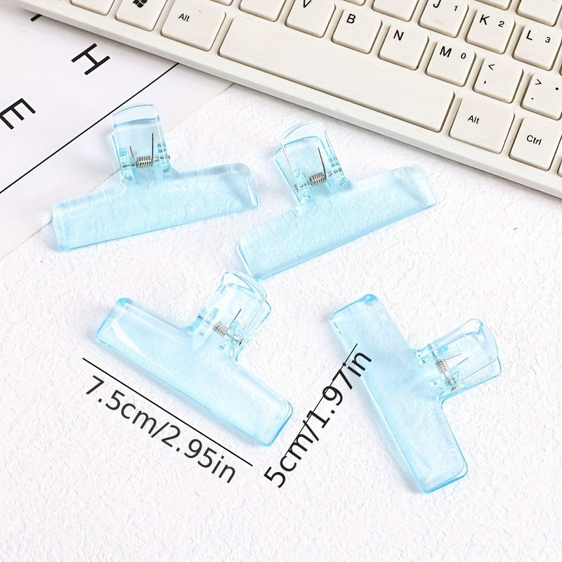 Transparent Long Tail Clip Stationery Acrylic Storage Clip