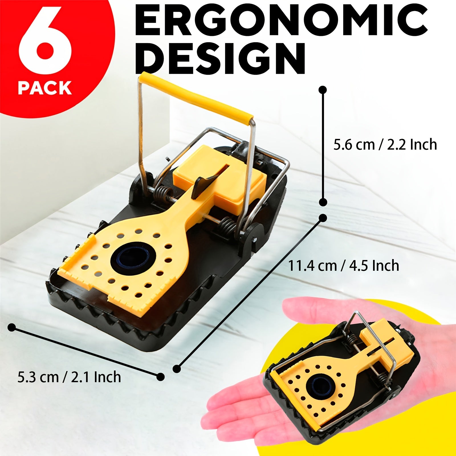 6pcs Instant Mouse Mice Traps Indoor Outdoor Reusable Quick