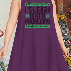 Christmas Nightdress Plus Snowflake Print