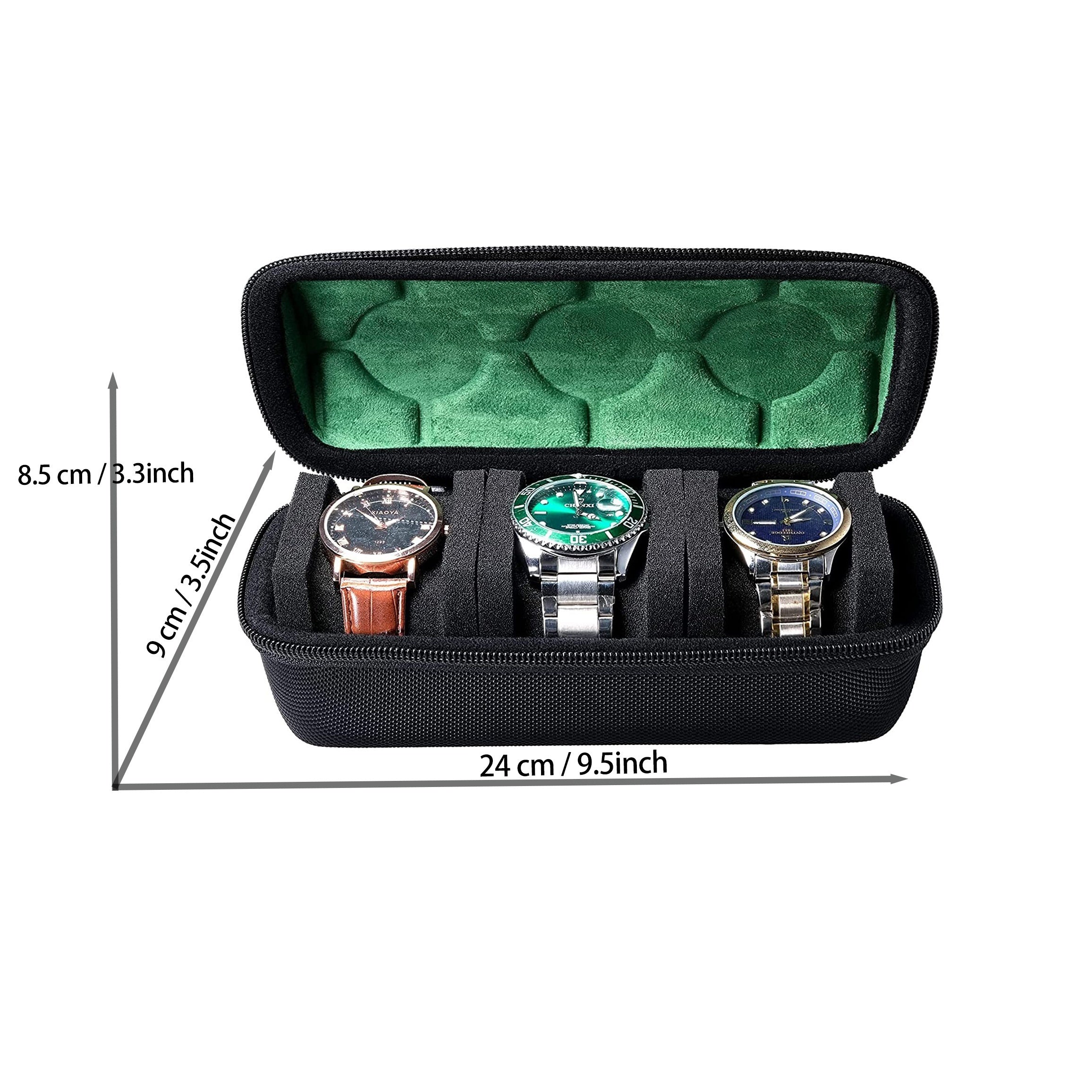Hard Watch Travel Case - Watch Roll Storage Organizer Women Men