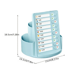 Large Capacity Self Rotating Pen Holder Desktop Storage Box