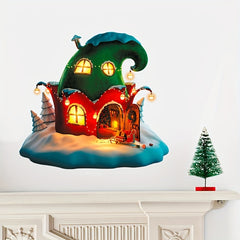 Christmas Castle Wall Sticker Decor for Bedroom Living Room Kitchen