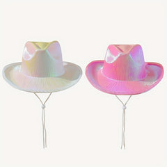 Y2K Laser Cowboy Hat Set With Lights
