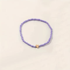 Girls Colorful Foot Anklet Bracelets with Heart Accessories