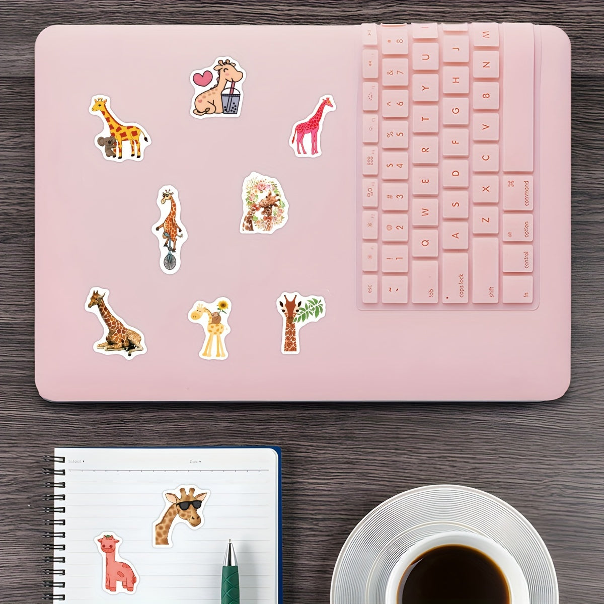 500pcs Giraffe Stickers Roll Giraffe Vinyl Sticker Decals