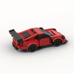 370pcs Red Sports Car Building Blocks Set ABS Plastic Car Model Kit