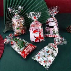 50pcs Christmas Party Candy Bags with 1 Pack Of Ties