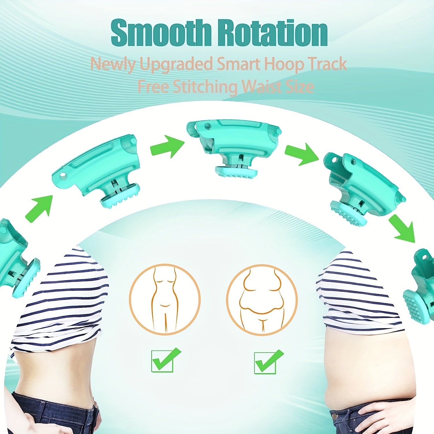 Detachable Fitness Hoop With Weighted Ball - Smart Pilates Hoop