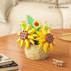Mini Flower Building Blocks 3D Puzzle Toy Decoration Gift