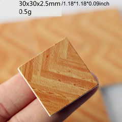 9pcs Doll House Wooden Floors Imitation Tile Decor
