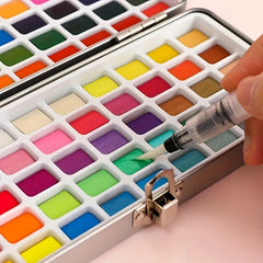 Solid Watercolor Paint Set in Metal Box 12 Colors