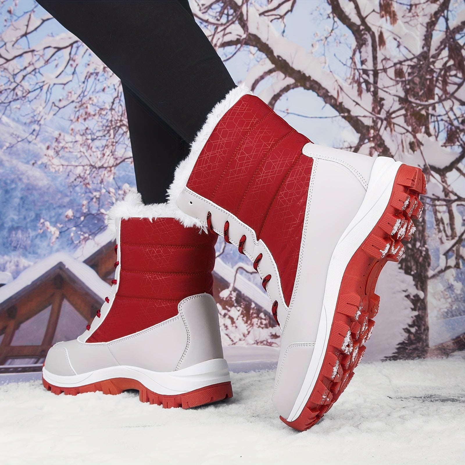 Women's Non-slip Snow Boots Warm Hiking Boots