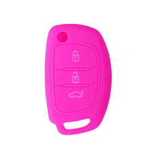 Modern Car Silicone Key Cover 3 Buttons Folding Key