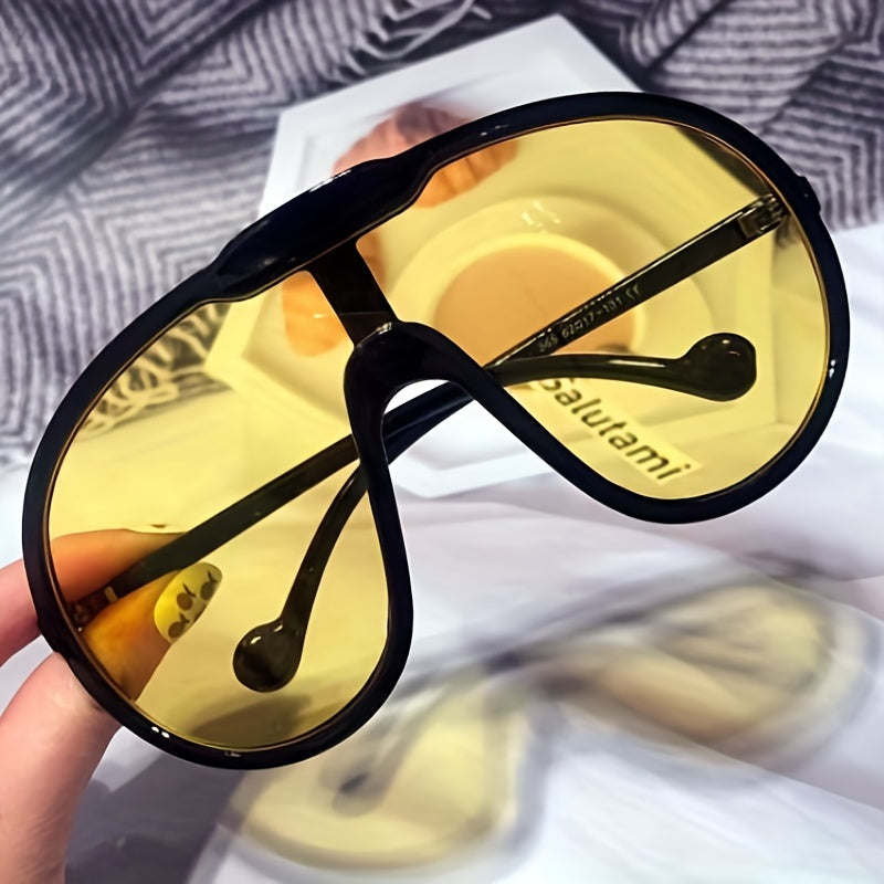 Oversized Shield Sunglasses Y2K Windproof UV400