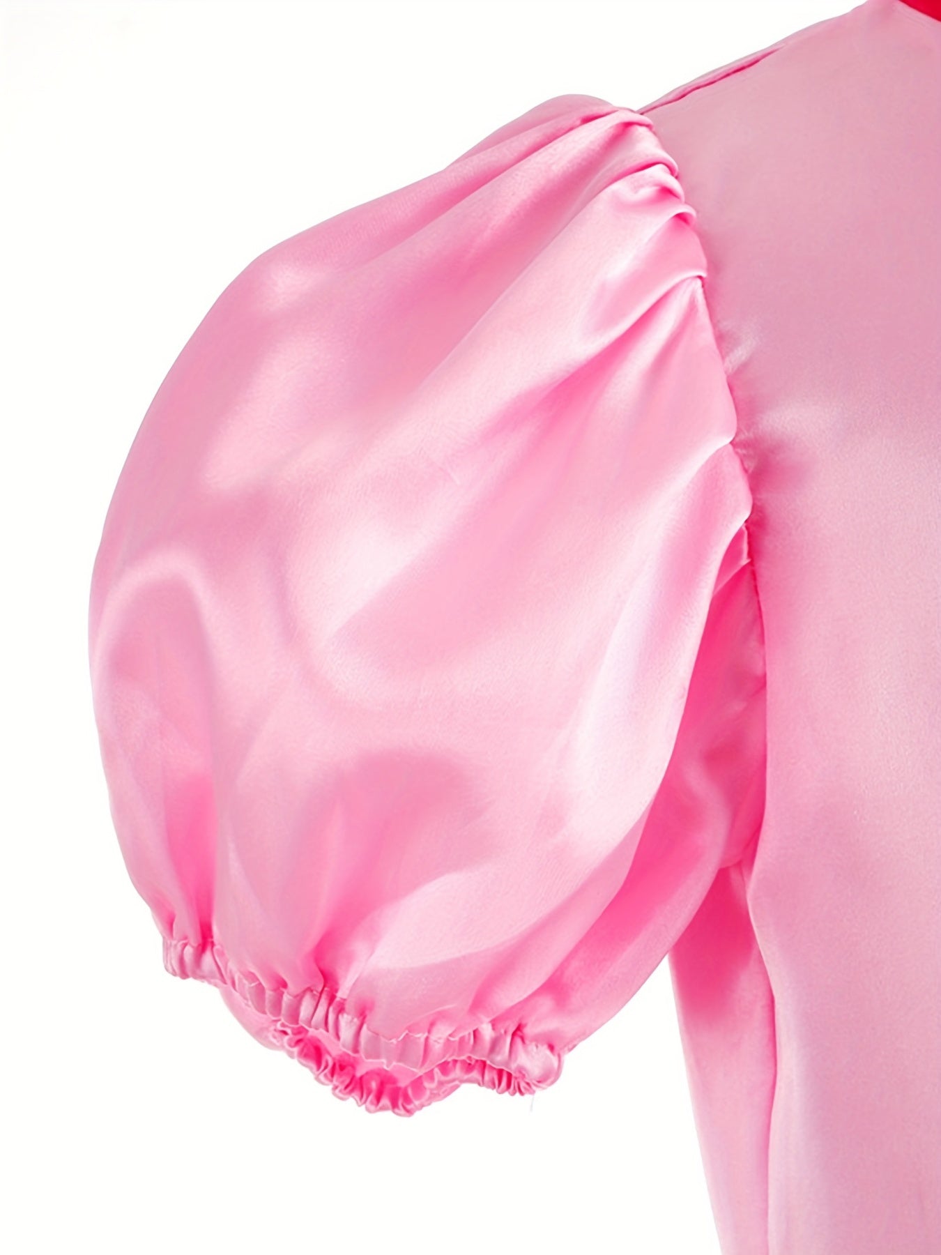 Girls Princess Dress Puff Sleeve Tulle Ruffle Cosplay Performance Dress