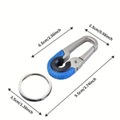 Stainless Steel Keychain Snap Hook Carabiner for Camping Hiking Fishing