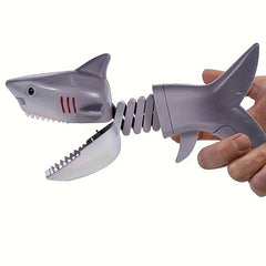 Funny Telescopic Spring Shark Dinosaur Manipulator Clamp Bite Hand Prank Toy