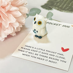 Whimsy Owl Pocket Figurine Resin Collectible with Unique Keepsake Gift