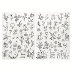A4 Flower Embroidery Soluble Graph Liner Paper for Clothing Bag