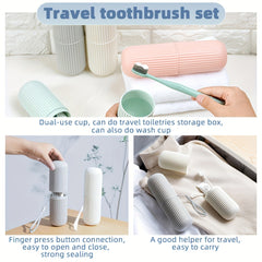Portable Toothbrush Holder Box Set for Travel and Camping