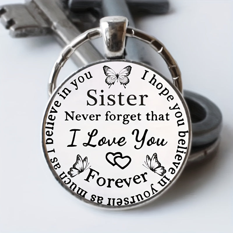 Vintage Sister Never Forget I Love You Keychain From Brother