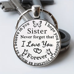 Vintage Sister Never Forget I Love You Keychain From Brother