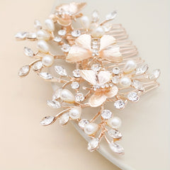 Alloy Hair Comb Faux Pearl Headdress Hair Accessories