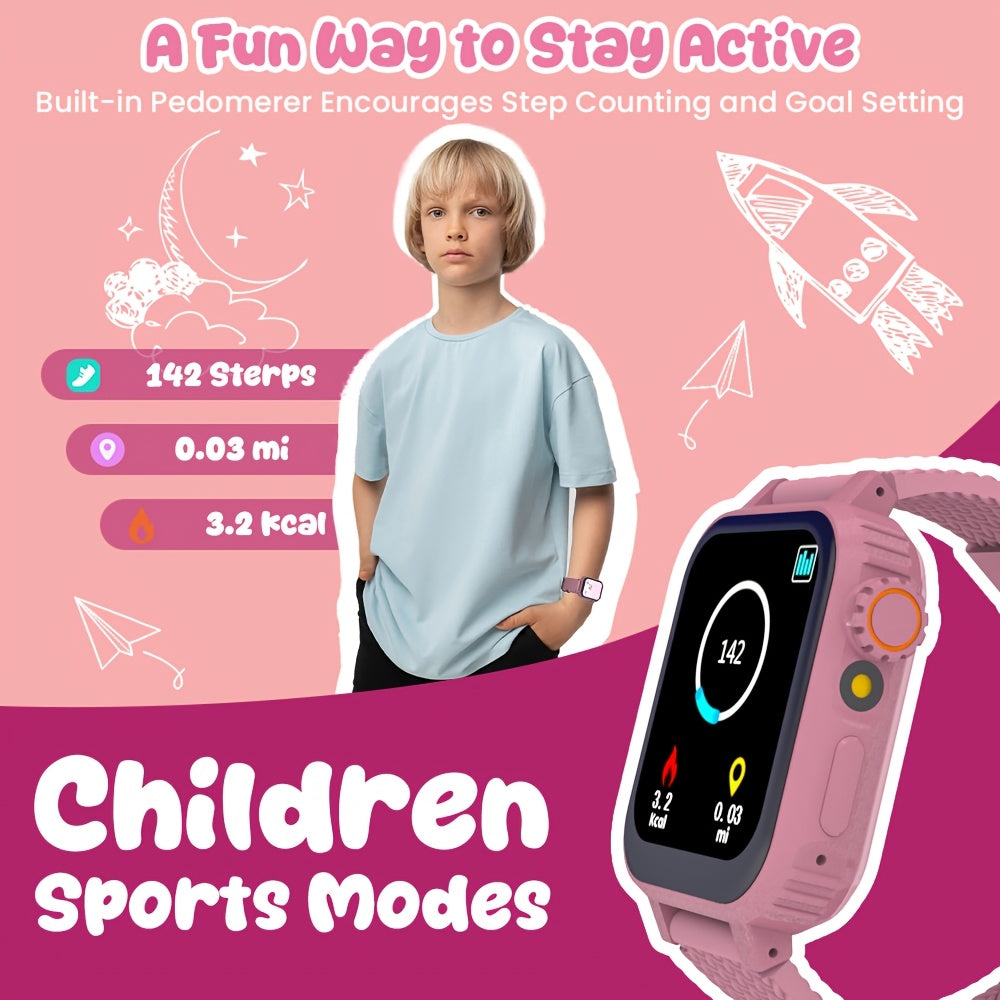 Kids Smartwatch with Educational Games Music Alarm Flashlight Camera