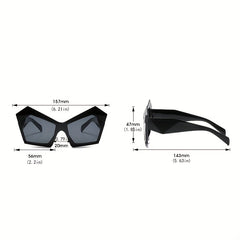 Men's Retro Cat Eye Large Frame Sunglasses