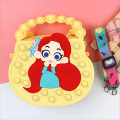 Princess Coin Purse Silicone Crossbody Bag Kids Anti Anxiety Toy