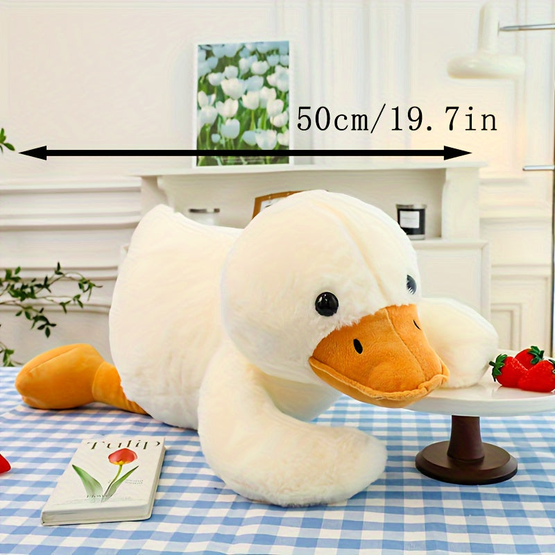 Fluffy Duck Plush Pillow Stuffed Animal Soft Dolls Floor Mat Birthday Gift