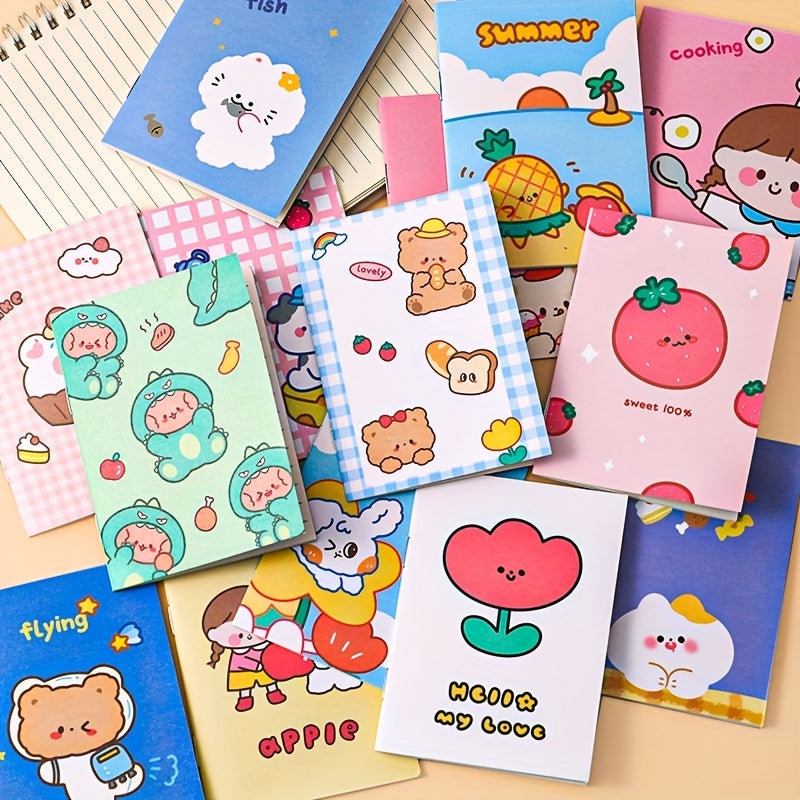 4pcs Cartoon Notebook Mini Notepad Student Prize Small Gift Learning Supplies
