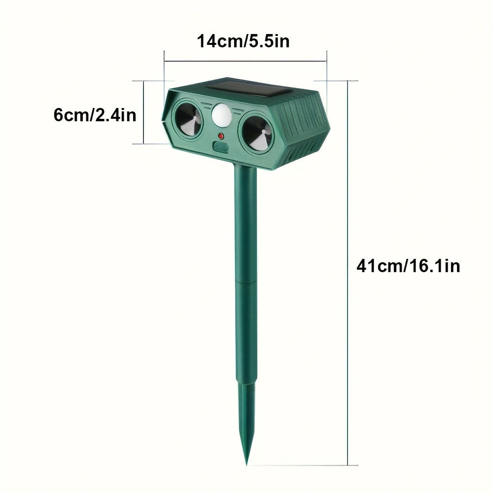 Ultrasonic Solar Cat Repellent Mouse Mole Repellent for Lawn Garden Yard
