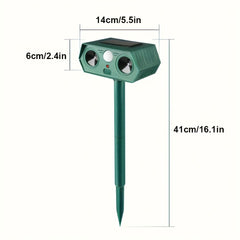 Ultrasonic Solar Cat Repellent Mouse Mole Repellent for Lawn Garden Yard