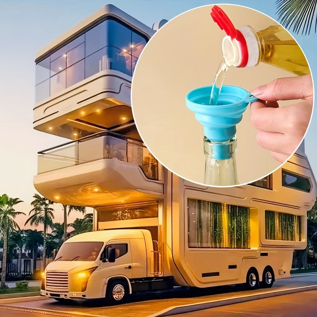 1pc Foldable Funnel Collapsible Kitchen Funnel Wide Mouth Bottle Funnel