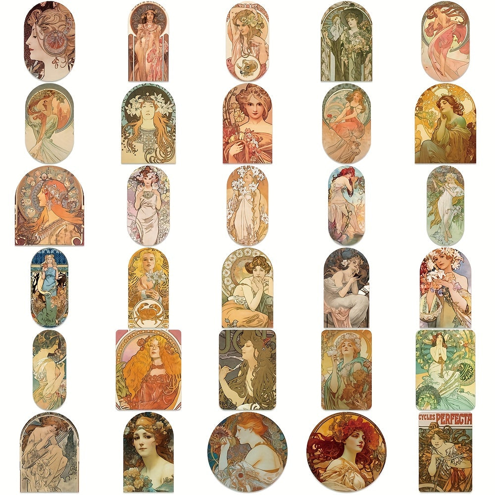 60pcs Song Of Mousse Girl Stickers Waterproof PVC Decoration