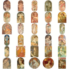 60pcs Song Of Mousse Girl Stickers Waterproof PVC Decoration