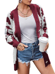 Casual Cardigan Women's Plus Button Up Long Sleeve Knit Coat