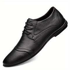 Men's Retro Leather Stitch Lace Up Dress Shoes