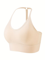 Seamless Halter Sports Bra Adjustable Yoga Fitness Bra