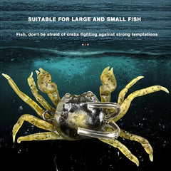 Bionic Crab Soft Bait with Double Hook for Fishing