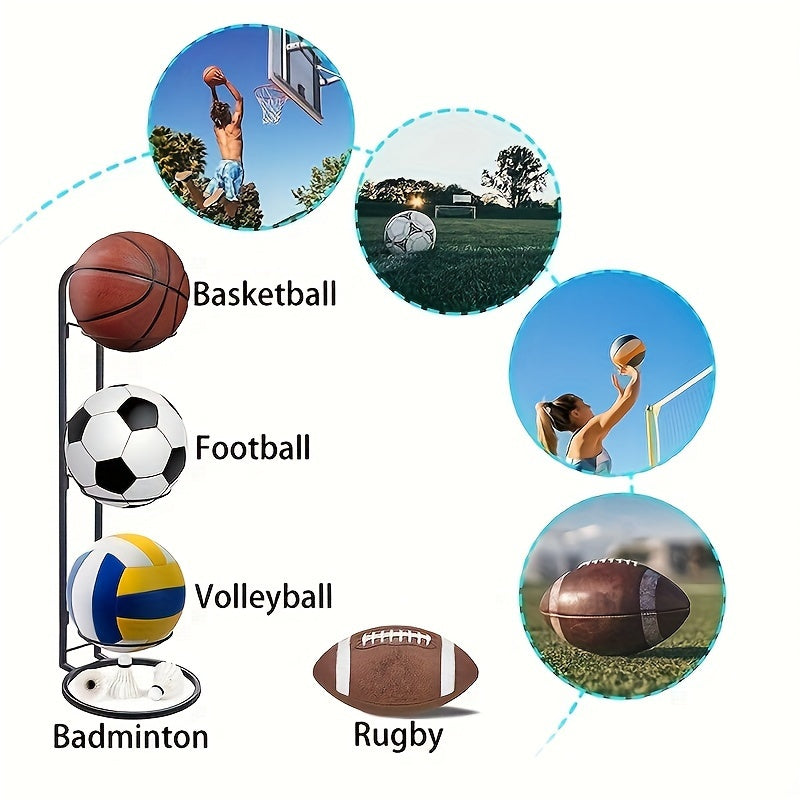 Ball Storage Rack Basketball/ Football/ Volleyball Stand Holder